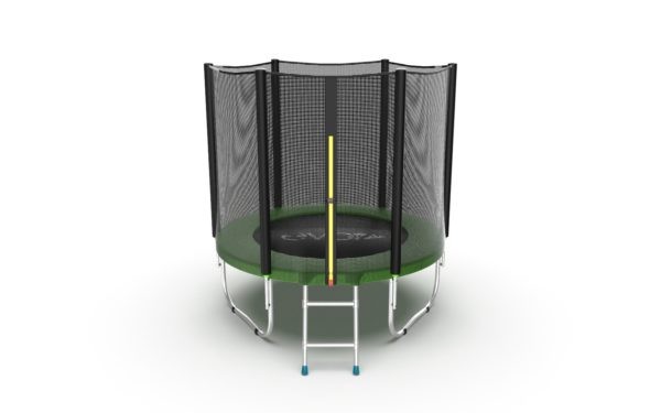 Батут EVO Jump External 6ft с внешней сеткой и лестницей, диаметр 6ft