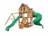 Деревянная детская площадка для дачи "Шато с трубой" (Домик)