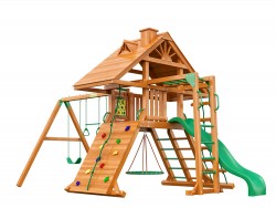 Деревянная детская площадка для дачи "Крепость с рукоходом" (Дерево)