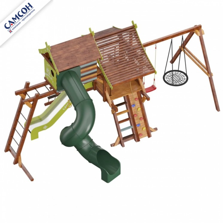 Детская деревянная игровая площадка Хижина Аквитания Люкс