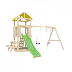 Детская деревянная игровая площадка для дачи "Панда Фани Baby со столиком"