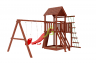 Деревянная детская площадка для дачи "Панда Фани с балконом и сеткой"