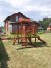 Деревянная детская площадка для дачи "Панда Фани с балконом"
