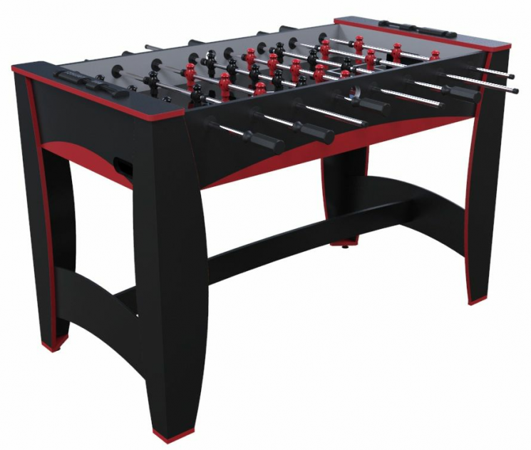 Игровой стол - футбол "Hit" (122x63.5x78.7 см, черно-красный)
